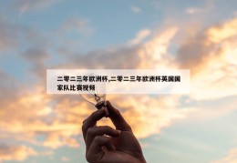 二零二三年欧洲杯,二零二三年欧洲杯英国国家队比赛视频