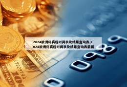 2024欧洲杯赛程时间表及结果查询表,2024欧洲杯赛程时间表及结果查询表最新